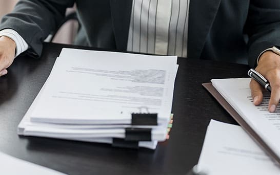 Lawyer businessman working with lawbook in office or courtroom Legal counsel with gavel and legal law